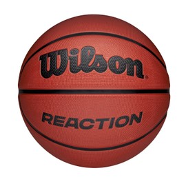 Wilson Reaction Basketball, Made From Durable Rubber For All-Surface Performance, Experience Enhanced Grip & Control, Colour: Brown, Size: 5