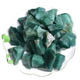 Green Aventurine Raw Crystals, Large 1.25-2.0" Healing Crystals Natural Rough Stones Crystal for Tumbling, Cabbing, Fountain Rocks, Decoration, Polishing, Wire Wrapping, Wicca & Reiki