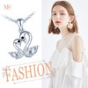Women's girl's Sterling Silver Necklace, creative little swan necklace, decorated