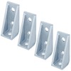 OTTFF 4 Pack 3 Hole 90 Degree Gusseted Fitting for