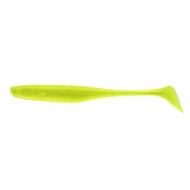 K.P Baits Lazy Shad Rubber Fish 4 Inches 10 cm Pack of 5 Perch Zander 005 Chartreuse