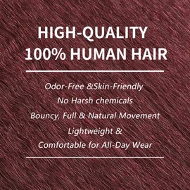 Kinky Straight Clip in Hair Extensions Real Human Hair 120g Clip ins 100% Brazilian Remy Human Hair Extension for Women 8pcs Per Set with 18 Clips Double Weft (22 Inch #1B 99J Burgundy)