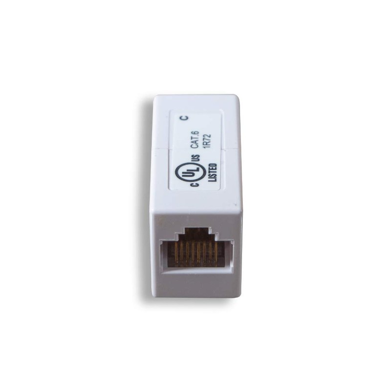 Cablelera Inline Coupler Cat6, Female RJ45 to Female RJ45, White