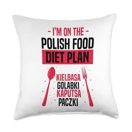 Poland Food Quote - I'm on the polish food diet plan pierogi Throw Pillow