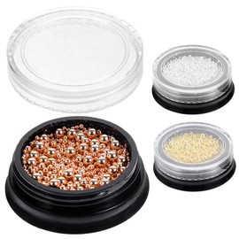 WOONEKY Nail Art Beads of Balls for DIY Manicure Crafts for Decorating Nails Phones Cards Shoes More