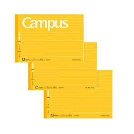 Kokuyo Campus Notebook (Ruled with Dots) (Half Size) A-Ruled, No-293AT, Set of 3