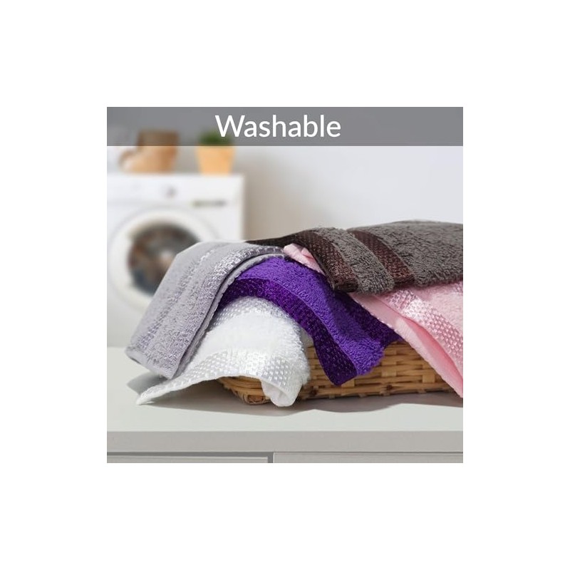 Casabella 12 Pack Flannel Face Cloth - 100% Cotton Face