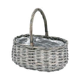 Ohashi Shinji Shoten KN011196-zzz Basket Basket Shabby Willow Oval Basket M