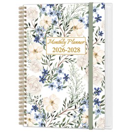 2026-2028 Monthly Academic Year Planner - 40 Month PLanner Calendar from September 2025 to December 2028, Flexible Cover, Inner Pocket, 5.8" x 8.5", Perfect for Home | School | Office, Crushed Flower