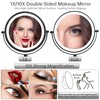 JANEEVA 8" Wall Mounted Lighted Makeup Mirror,Rechargeable Double Sided 1X/10X