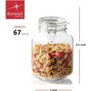 Bormioli Rocco Fido Wide Mouth Squared Glass Jar with Airtight
