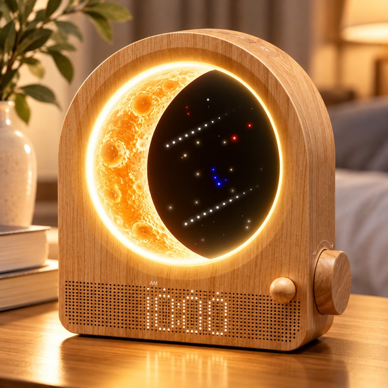 Sunrise Alarm Clock for Bedroom – Dimmable Moon Night Light