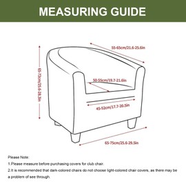 HAOYONG - Funda elástica para silla de club, 2 piezas, fundas para sillas de tina sólidas, fundas redondas suaves, extraíbles para sillones, fundas protectoras para muebles para sala de estar