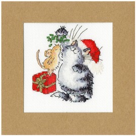 Bothy Threads Cross Stitch Kit - Christmas Card - Under The Mistletoe