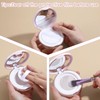 Nogeqi 2 Pcs Loose Powder Container with Puff Refillable Plastic