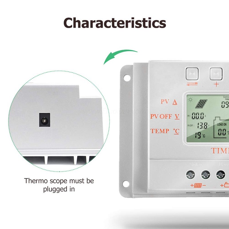 SolaMr 10A Solar Charge Controller 12V/24V Automatic Voltage Detection Solar