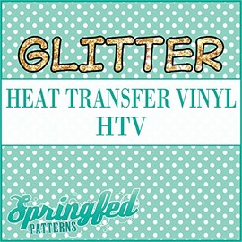 GLITTER Polka Dot Pattern #1 in Mint & White Glitter Heat Transfer Vinyl 12"x18" Sheet of HTV for Shirts