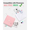 Phomemo - Compatible with M02S/M02Pro Mini Thermal Printer, White Tape