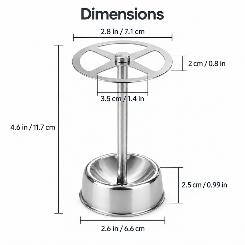 Stainless Steel Toothbrush Holder, Makeup Brush Organizer with 4 Slots,