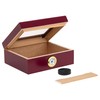 Quality Importers Desktop Humidor, Capri, with Tempered Glasstop, Cedar Divider,
