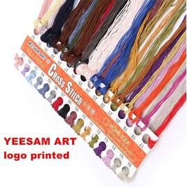 YEESAM ART Cross Stitch Kits Stamped for Adults Beginner Kids, Abstract Beauty Girl Face Lake 11CT 37×46cm DIY Embroidery Needlework Kit with Easy Funny Preprinted Patterns Needlepoint Christmas