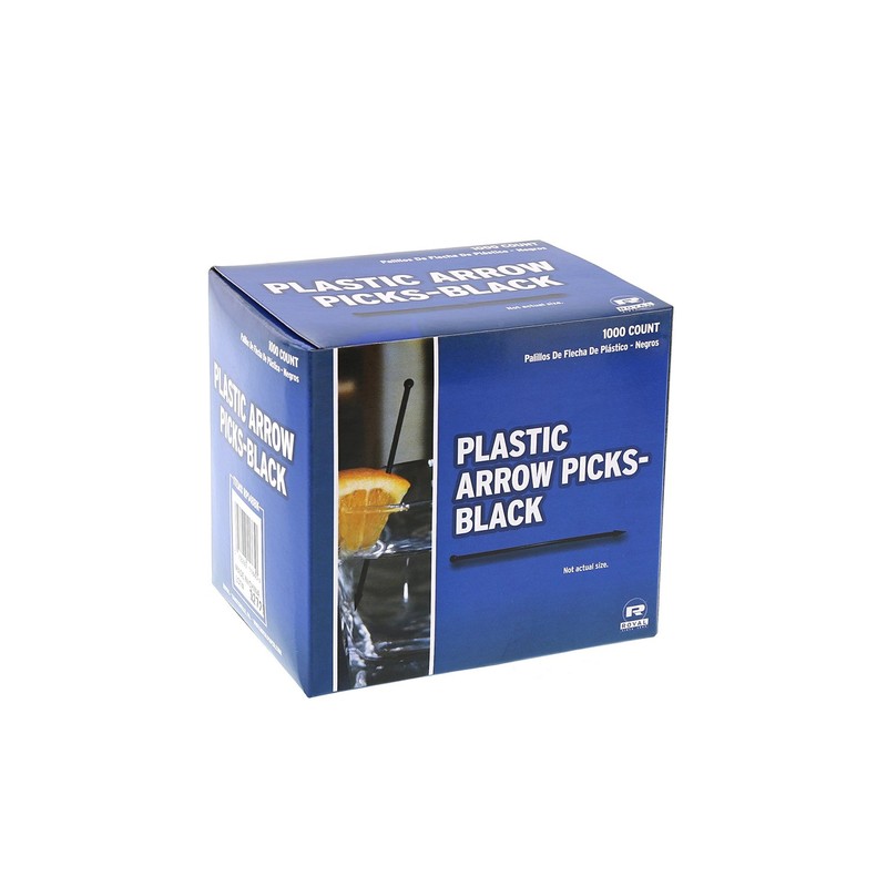 Royal Black Plastic Arrow Picks, Package of 1000
