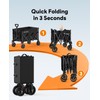Wagons Carts Foldable, Collapsible Foldable Wagon 330lbs Capacity, Large Capacity
