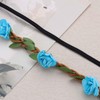 Allereyae Flower Hairband Blue Floral Hairbands Flower Crown Headband Floral