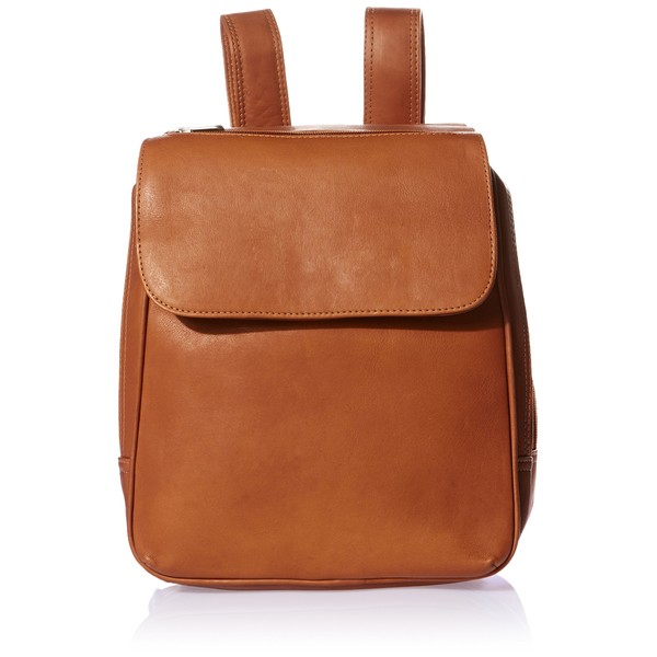 Piel Leather Flap-Over Tablet Backpack, Saddle, One Size