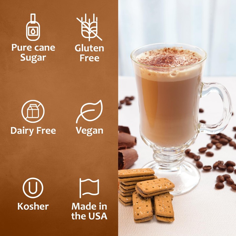 Syruvia Coffee Syrup, Cookie Butter Flavored Syrup for Drinks, Lattes,
