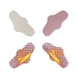 LIEBSTER Winter Nose-Warmer Patches 4-Pack – Thermal Cotton, Wind-Block, Peel-Press Hold for Ski, Cycle & Commute (04 Pink+Beige)