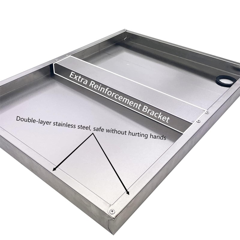 Stainless Steel Microwave Shelf 17"x22", Wall Mount Kitchen Shelf