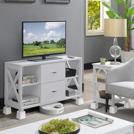 Wakects Furniture Riser, 4pcs Bed Chair Riser Furniture Sofa Lifter Heighten Raising Tool Set Chair Desk Raising Blocks Mats Cabinet Table Feet Pad for Dorm White 12×12×10cm