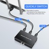 GINTOOYUN 2-in 1-Out RJ45 Network Manual Switch Selector 1-in 2-Out