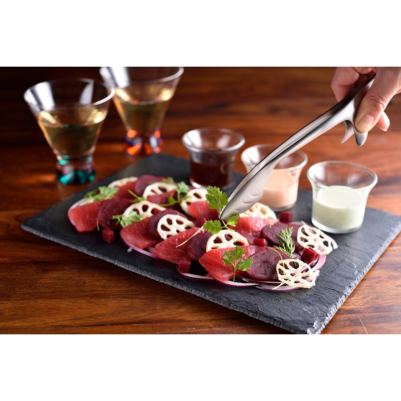 KEVNHAUN Kevinhown good for rotisseries. Stainless steel tongs that don't