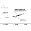 PetrisCatch Set of 5 Titanium Leaders with Carabiner, 25 cm,