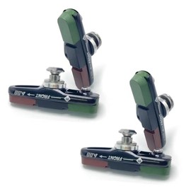 AQQALL Bike Brake Pads Set 2 Pairs Bike V-Brake Pads Road Mountain Bicycle V-Brake Blocks Shoes Bicycle Brake Pad Set 55mm V Brake Shoes with Hex Nuts and Washers BP-55Z-1