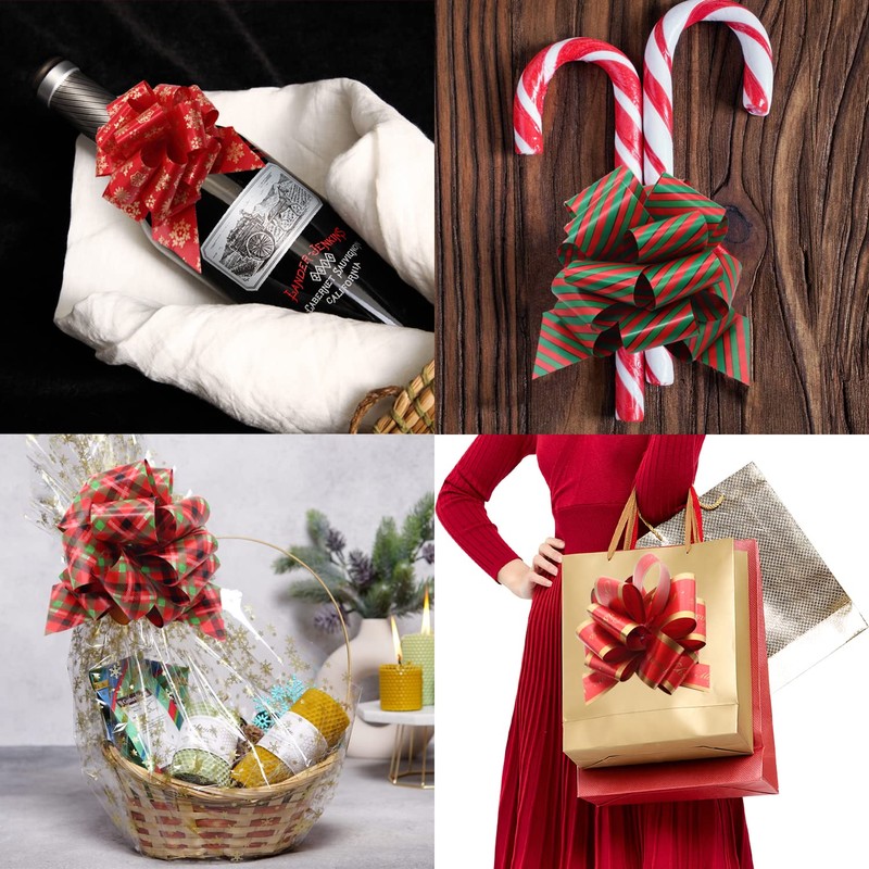 Derbway Christmas Bows Pack of 12 5 Inch Gift Bows