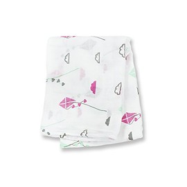 Lulujo Muslin Bamboo – Kite design – Pink – Fabric 121-005-004