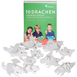 bibabox - The Dragons for Crafts and Colouring - Sustainable Toy and Craft Set Children, the Dragons for Children, Great Gift for Girls and Boys