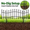 32 Inch No Dig Metal Garden Fence, 10 Pack 22