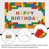 WeBenison Building Block Birthday Backdrop - Happy Birthday Photography Background