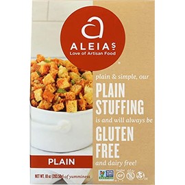 Aleia's Gluten Free Foods Stuffing Mix, Plain, 10-Ounce Pack of 6