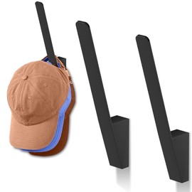 LunarCharm 2 Stück Hutständer für Baseballkappen – Huthalter aus Metall für die Wand, Hutaufbewahrungs-Organizer für Ballkappen, robuste Hutbügel für Schrank, Schlafzimmer