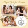 Book Lover Necklace for Women Silver Reading Book Pendant with