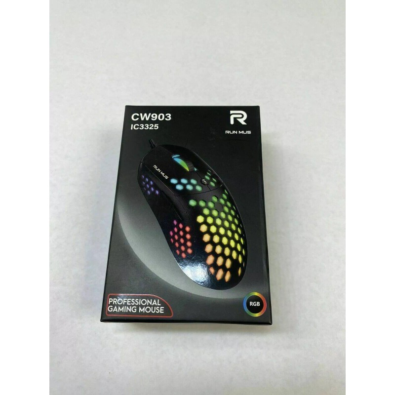 RUNMUS RGB Gaming Mouse with 6 Programmable Buttons Chroma RGB