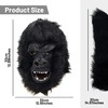 PartyHop Chimpanzee Monkey Chimp Head Mask Black Animal Latex Full