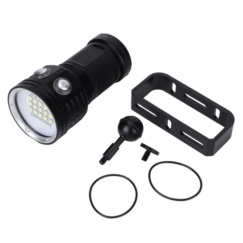 LED IP68 Waterproof Scuba Dive Light Super Bright Flashlight for