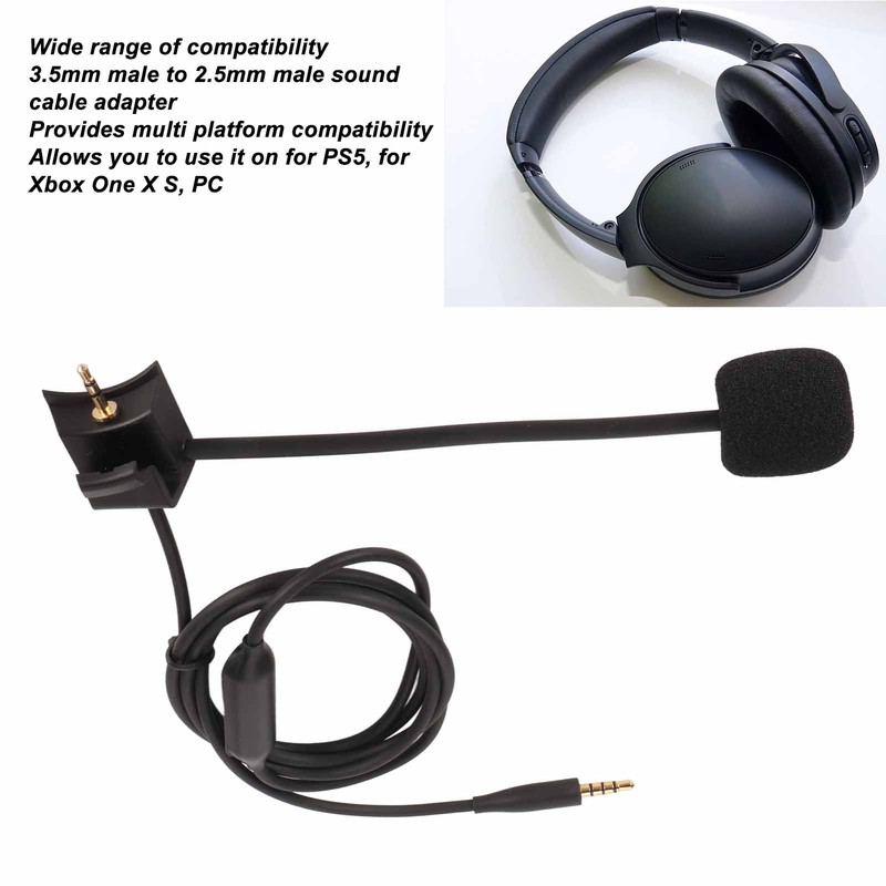 Boom Mic Cable Professional Noise Reduction Replacement Headphone Boom Microphone