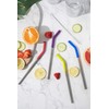 Colourworks Reusable Drinking Straws, Plastic Straws with Cleaning Brush, Environmentally